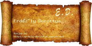 Erdély Dorottya névjegykártya